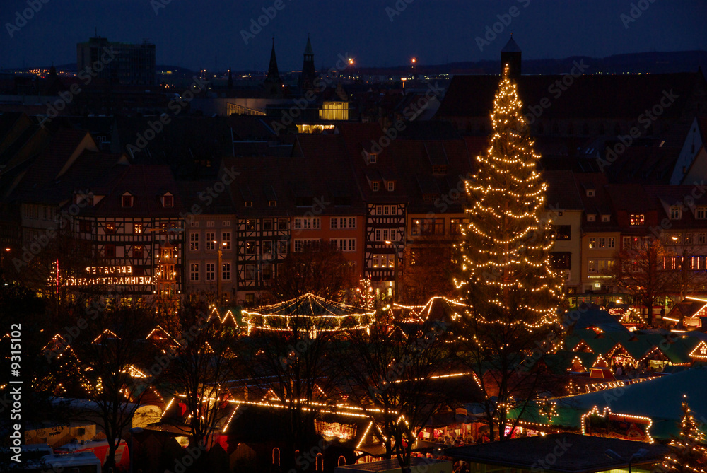 Canvas Prints Erfurt Weihnachtsmarkt 02