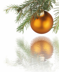 Christmas decoration - golden ball