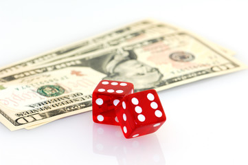 Dés à jouer - jeux d'argent