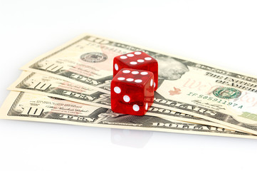 Dés à jouer - jeux d'argent