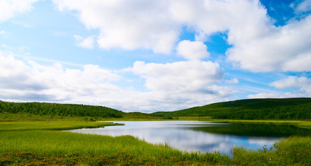 north mountain lake and tundra