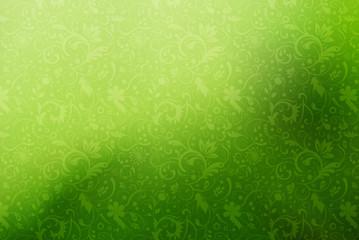 fond floral jaune et vert