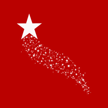 ETOILES FOND ROUGE