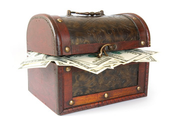 old  box with money