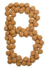 Little ginger nuts in the form of the letter B.