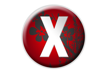 Alphabet Buchstabe X