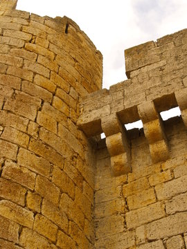 torreon y almenas del castillo de Villalonso (Zamora)