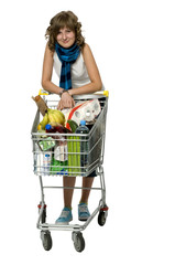 Girl in supermarket