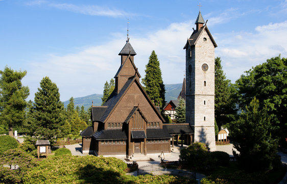 Norwegian temple Wang in the polish mountain