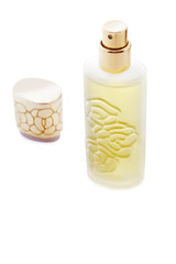 Bottle of parfum isolated on a white background