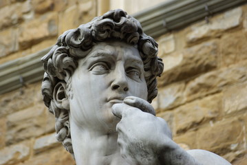 Naklejka premium Firenze, Piazza della Signoria: il Davide di Michelangelo 2