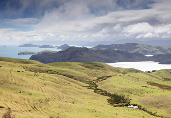 Fototapeta na wymiar Coastal landscape, Coromandel Peninsular, New Zealand