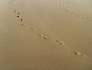 traces sur le sable