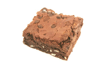 Brownie Dessert Square isolated on a white background