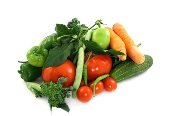 fresh vegetable isolated on white