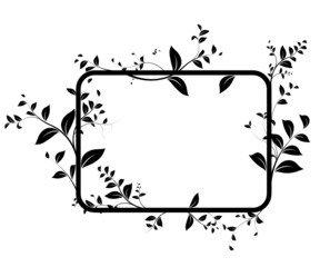 vector serie - floral decoration for message
