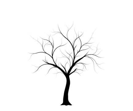 vecteur série, arbre en hiver - vector winter tree