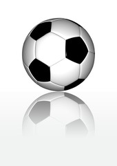 3D Render of a Football on White Surface
