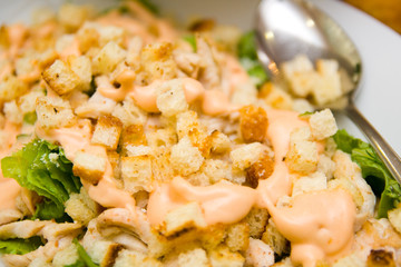 salad from bread
