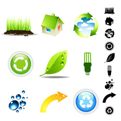 Vector illustration Environment Icon Set.