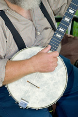 Fototapeta na wymiar Close-up Playing Banjo