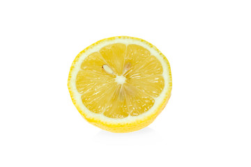 Half of lemon isolated on the white background