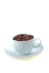 Cup of coffee seeds