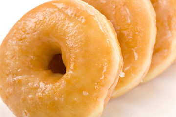 a sweet donut with white background