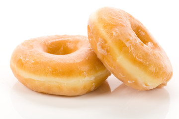 a sweet donut with white background