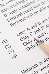 Multiple-Choice Tests close up