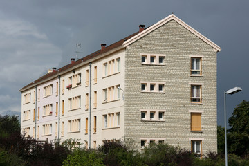 Fototapeta na wymiar Apartment block in Auxerre, Yonne, Burgundy, France