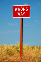Wrong Way Sign