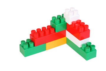Obraz premium colored toy blocks different sizes