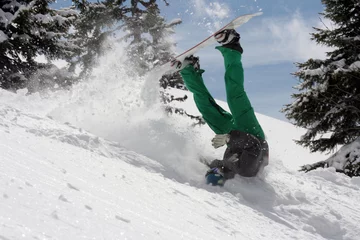 Foto auf Leinwand Snowboarder Crashing © dismagwi