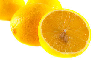 lemon on white background. Isolation