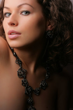 Beautiful woman. Fashion art photo. .Jewelry and Beauty