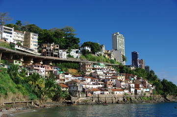 Fototapeta na wymiar Domy i budynki wybrzeże Bahia, Brazylia.