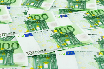 Euro banknotes, abstract business background