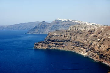 Crédence de cuisine en verre imprimé Santorin santorini caldera