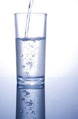 A water glass half full