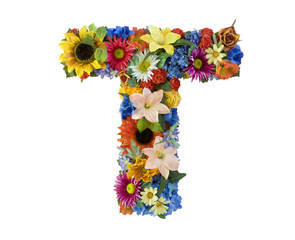 Flower Alphabet - T