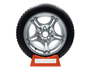 Obraz premium car tire and rim isolated