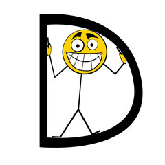 Happy Alphabet letter - D