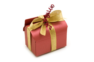 one  fancy gift box on white background