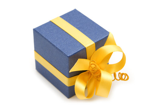 one  fancy gift box on white background