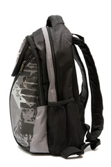 Modern and fashionable backpack on a white background
