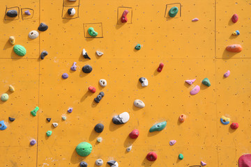 Close up of a bouldering wall for climbing - 9375312