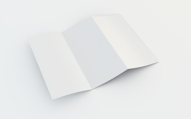 3d rendering of a blank brochure