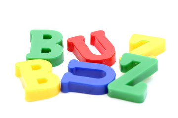 Naklejka premium Close-up of letters. 