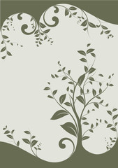 vector serie - green plant decoration